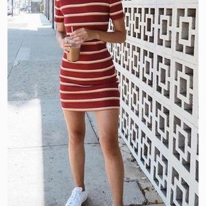 Rue 21 red/ gray chevron comfy dress